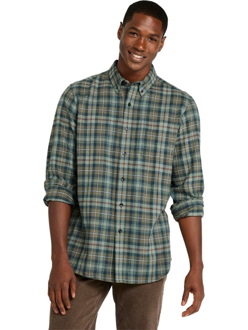 L.L.BEAN Men's Long-Sleeve Plaid Button-Down Shirt. Size XXL-REG